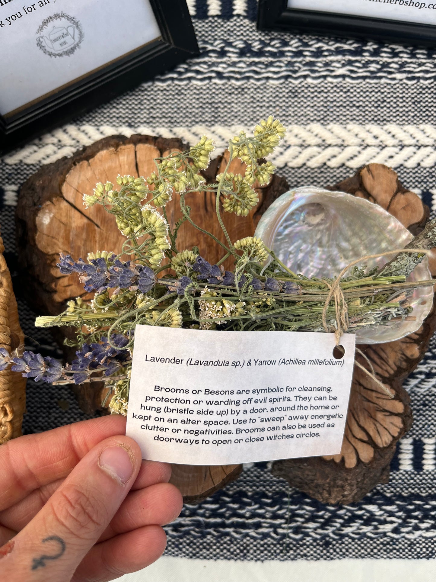 Lavender Yarrow Broomstick