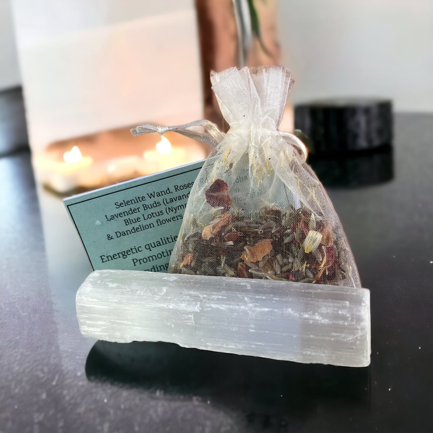 Tranquility Selenite Flower Sachet